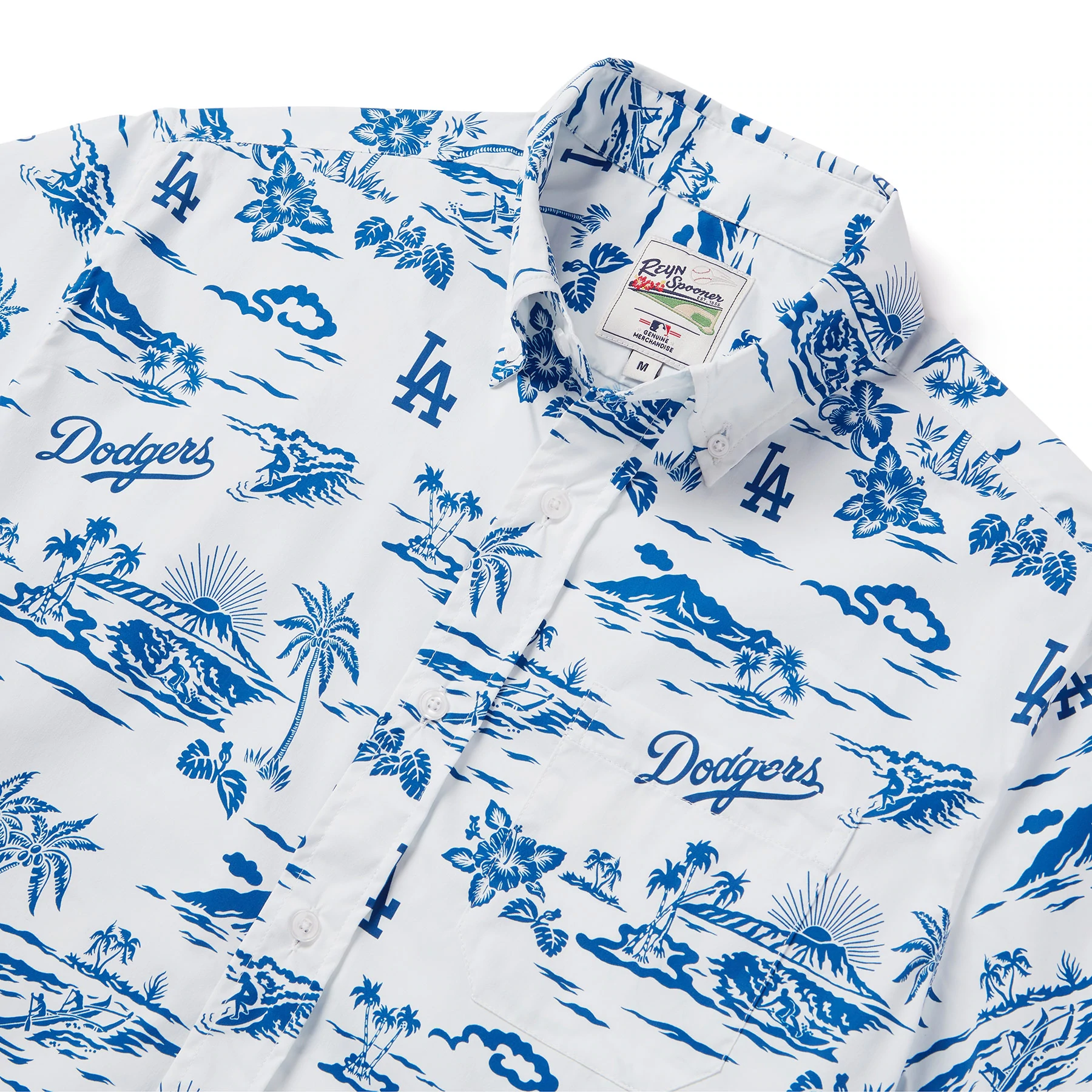 Reyn Spooner LA Dodgers Kekai Performance Button Front Camp Shirt Reyn Spooner LA Dodgers Kekai Performance Button Front Camp Shirt