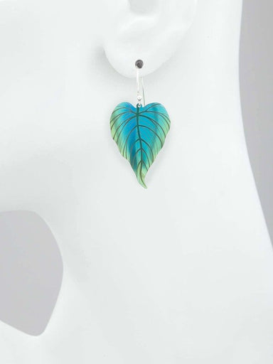 Holly Yashi Tropical Heart Earrings - Turquoise/Green    