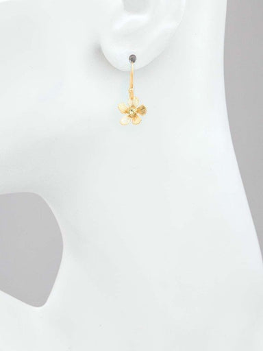 Holly Yashi Petite Plumeria Drop Earrings - Gold/Champagne    