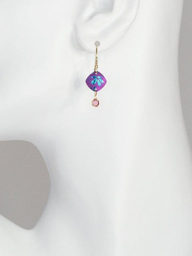 Holly Yashi Elara Earrings - Purple/Turquoise    