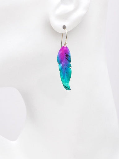 Holly Yashi Petite Free Spirit Feather Earrings - Silver    