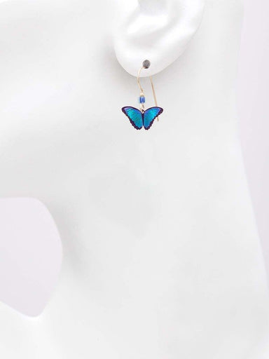 Holly Yashi Petite Bella Butterfly Earrings - Island Green    