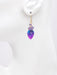 Holly Yashi Petite Cascading Elm Earrings - Blue / Purple    