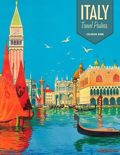 Italy Travel Posters Coloring Book    