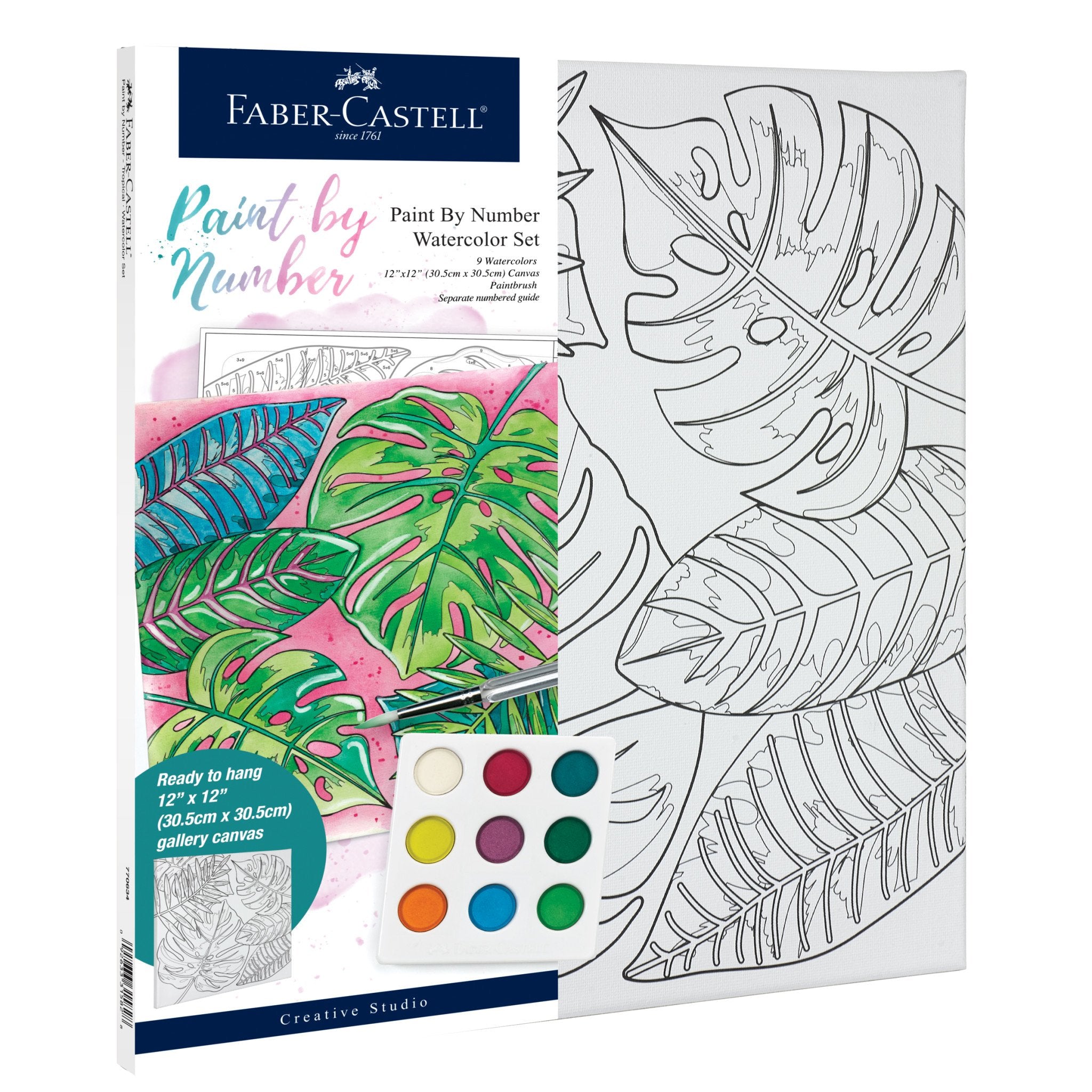 Paint By Number Watercolor Set - Tropical    