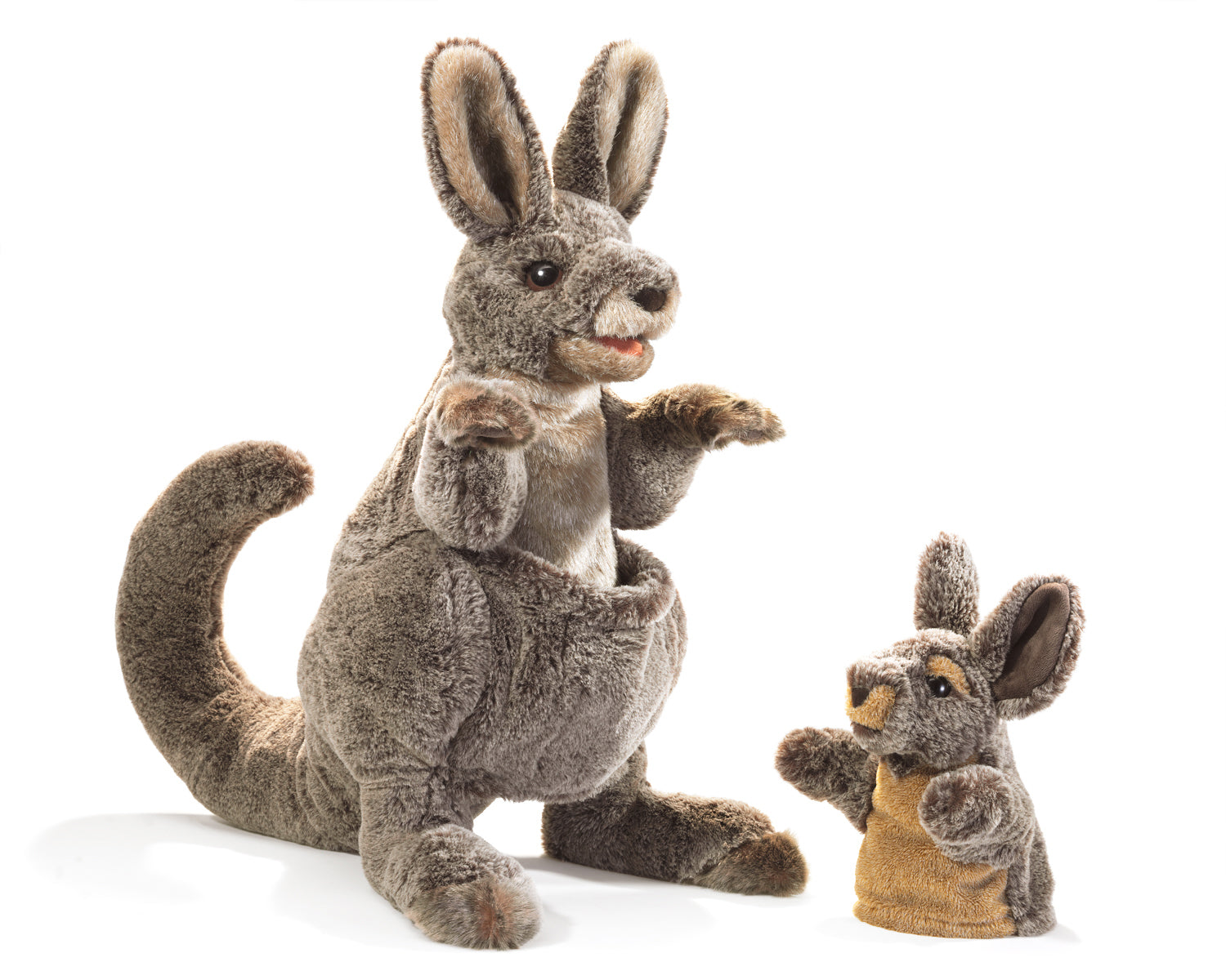 Folkmanis Puppet - Kangaroo with Joey    