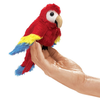 Folkmanis Finger Puppet - Mini Scarlet Macaw    