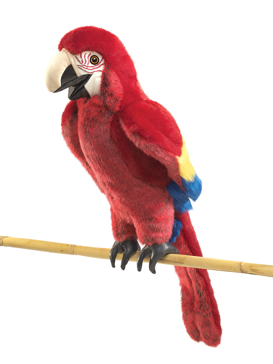 Folkmanis Puppet - Scarlet Macaw    