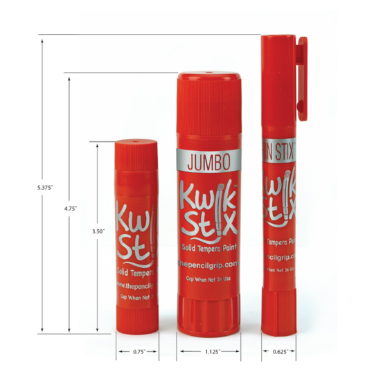 Kwik Stix Solid Tempera Paint - 6 Thin Stix    