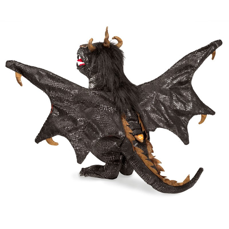 Folkmanis Puppet - Black Dragon    