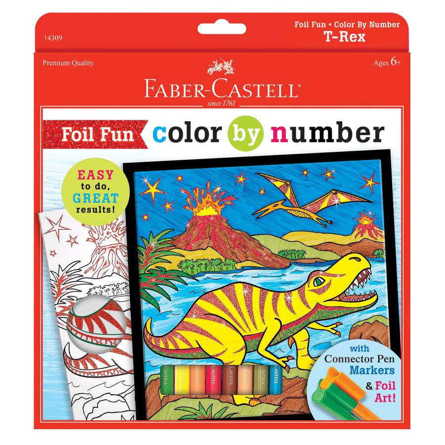 Foil Fun Color By Number - T-Rex    