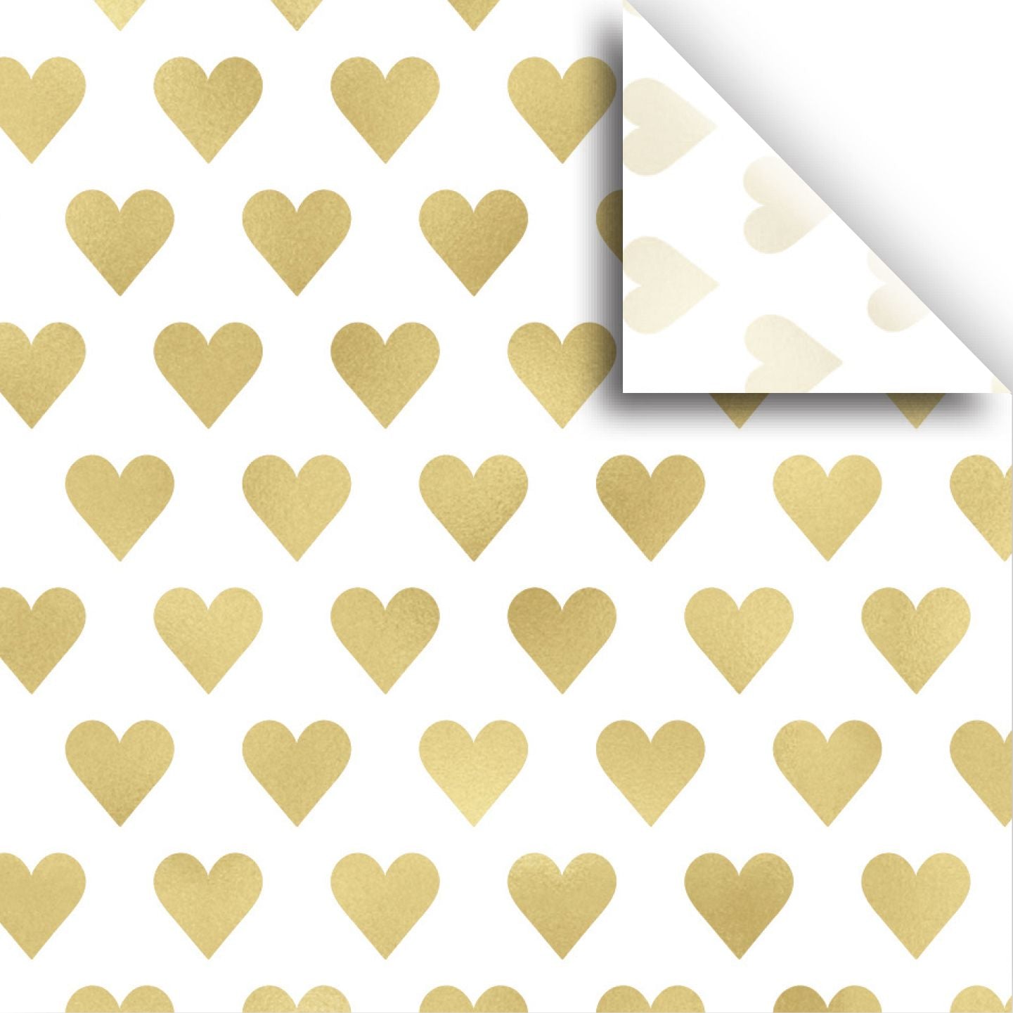 Tissue Paper - Golden Hearts    