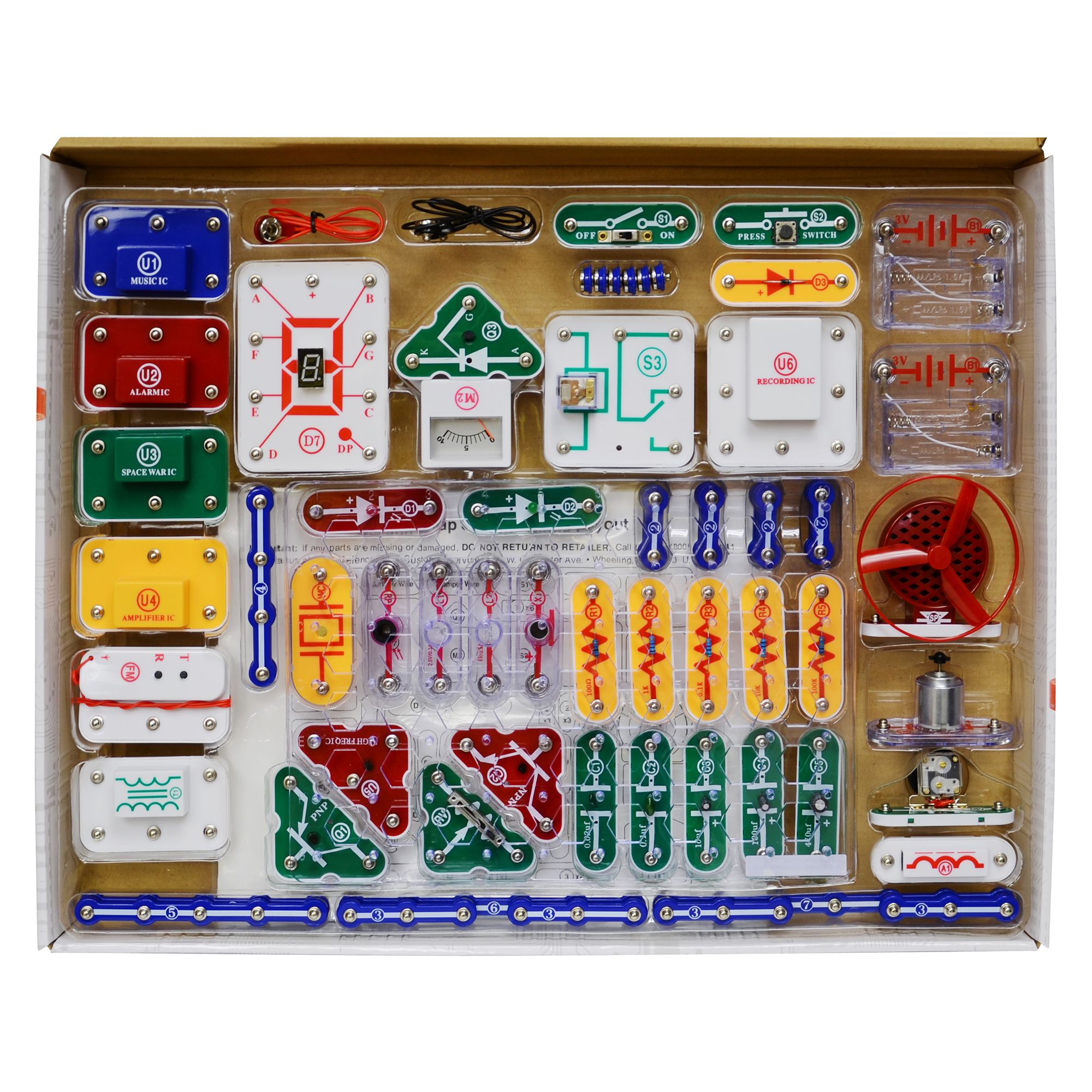 Snap Circuits Pro SC-500 Electronics Exploration Kit | Over 500 Projects  Full Color Project Manual 73 + Parts STEM Educational Toy for Kids 8