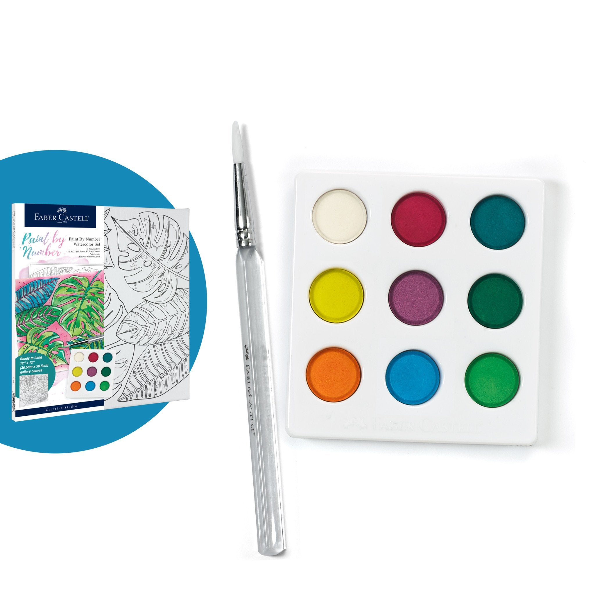 Paint By Number Watercolor Set - Tropical    