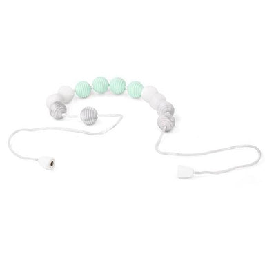 Ripple Beads Teething Necklace - White and Green    