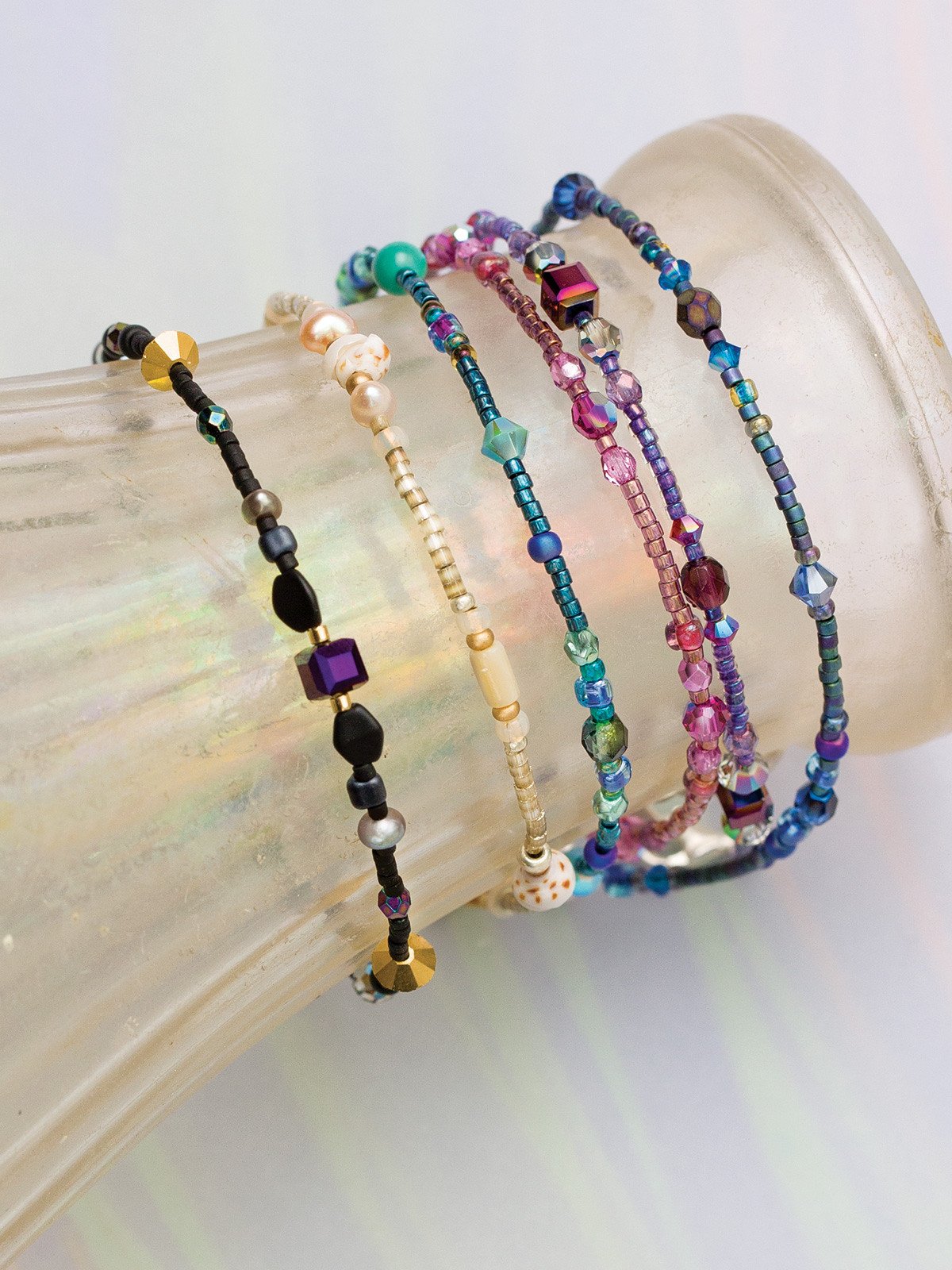 Holly Yashi Sonoma Glass Bead Bracelet - Peacock    