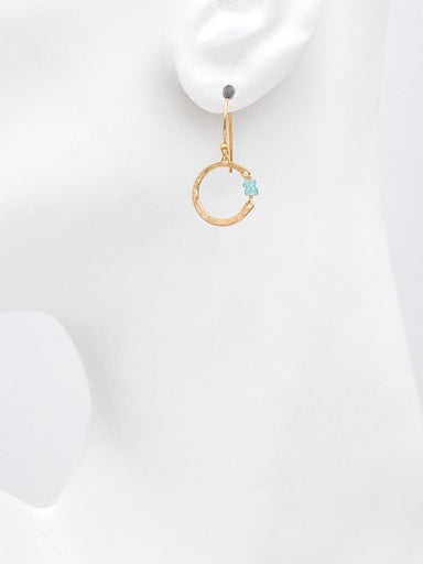 Holly Yashi Phoebe Gemstone Petite Hoop Earrings - Apatite/Gold    