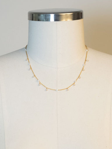 Holly Yashi Cora Pearl Necklace - White / Gold    