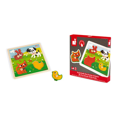 Tactile 4 Piece Puzzle - My First Animals    