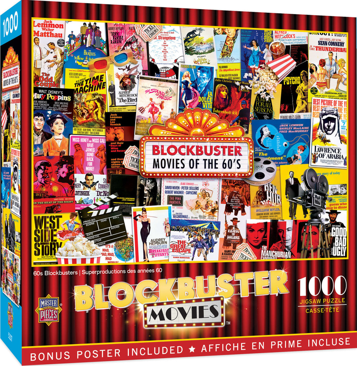 60s Blockbuster Movies 1000 Piece Puzzle    