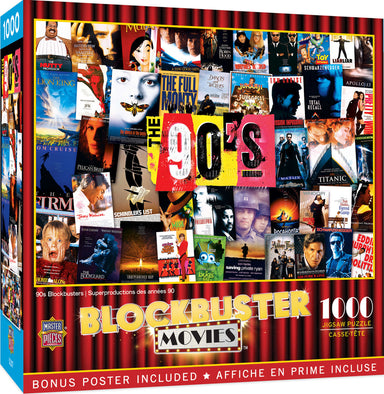 90s Blockbuster Movies 1000 Piece Puzzle    